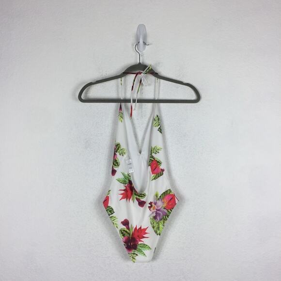 Privacy Please Elouise Floral Swimsuit XS Low Back One Piece Tropical Modest - Picture 13 of 14